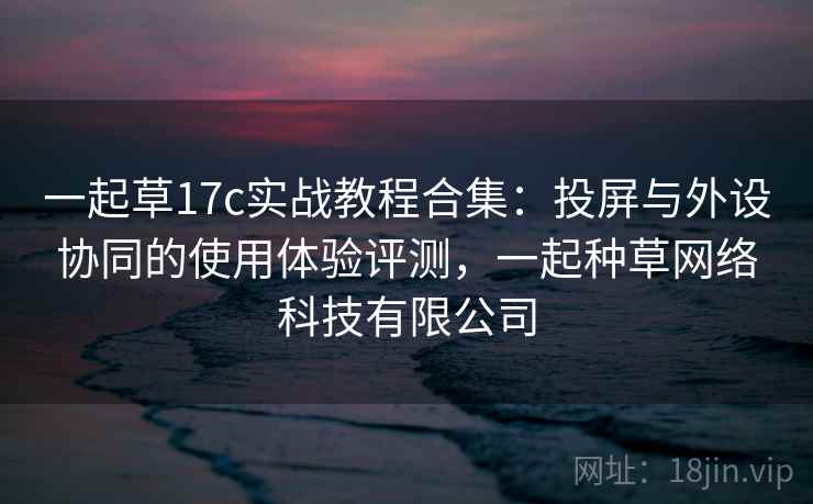 一起草17c实战教程合集：投屏与外设协同的使用体验评测，一起种草网络科技有限公司