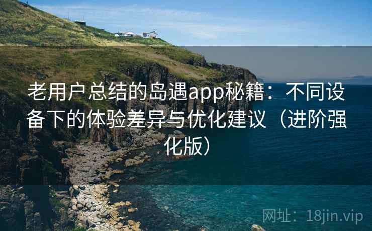 老用户总结的岛遇app秘籍：不同设备下的体验差异与优化建议（进阶强化版）