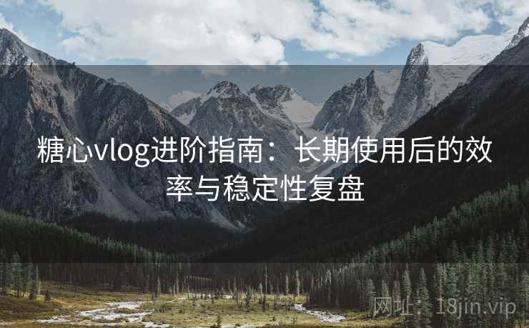 糖心vlog进阶指南：长期使用后的效率与稳定性复盘