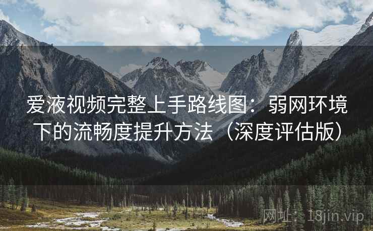 爱液视频完整上手路线图：弱网环境下的流畅度提升方法（深度评估版）