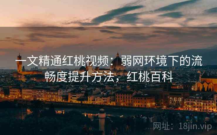 一文精通红桃视频：弱网环境下的流畅度提升方法，红桃百科