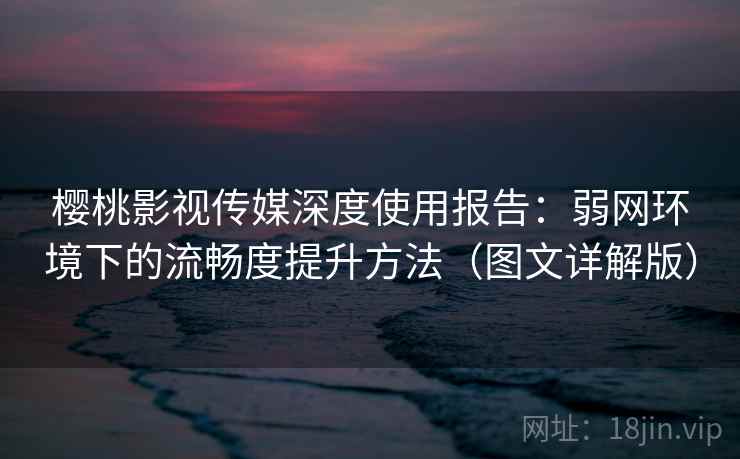 樱桃影视传媒深度使用报告:弱网环境下的流畅度提升方法(图文详解版) 樱桃影视传媒深度使用报告:弱网环境下的流畅度提升方法(图文详解版)