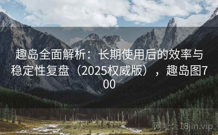 趣岛全面解析：长期使用后的效率与稳定性复盘（2025权威版），趣岛图700