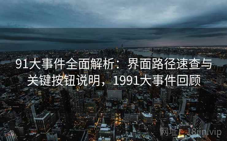 91大事件全面解析：界面路径速查与关键按钮说明，1991大事件回顾